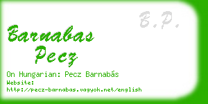 barnabas pecz business card