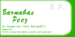 barnabas pecz business card